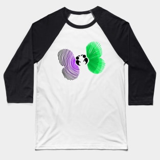 Lined Semicolon Butterflies Baseball T-Shirt